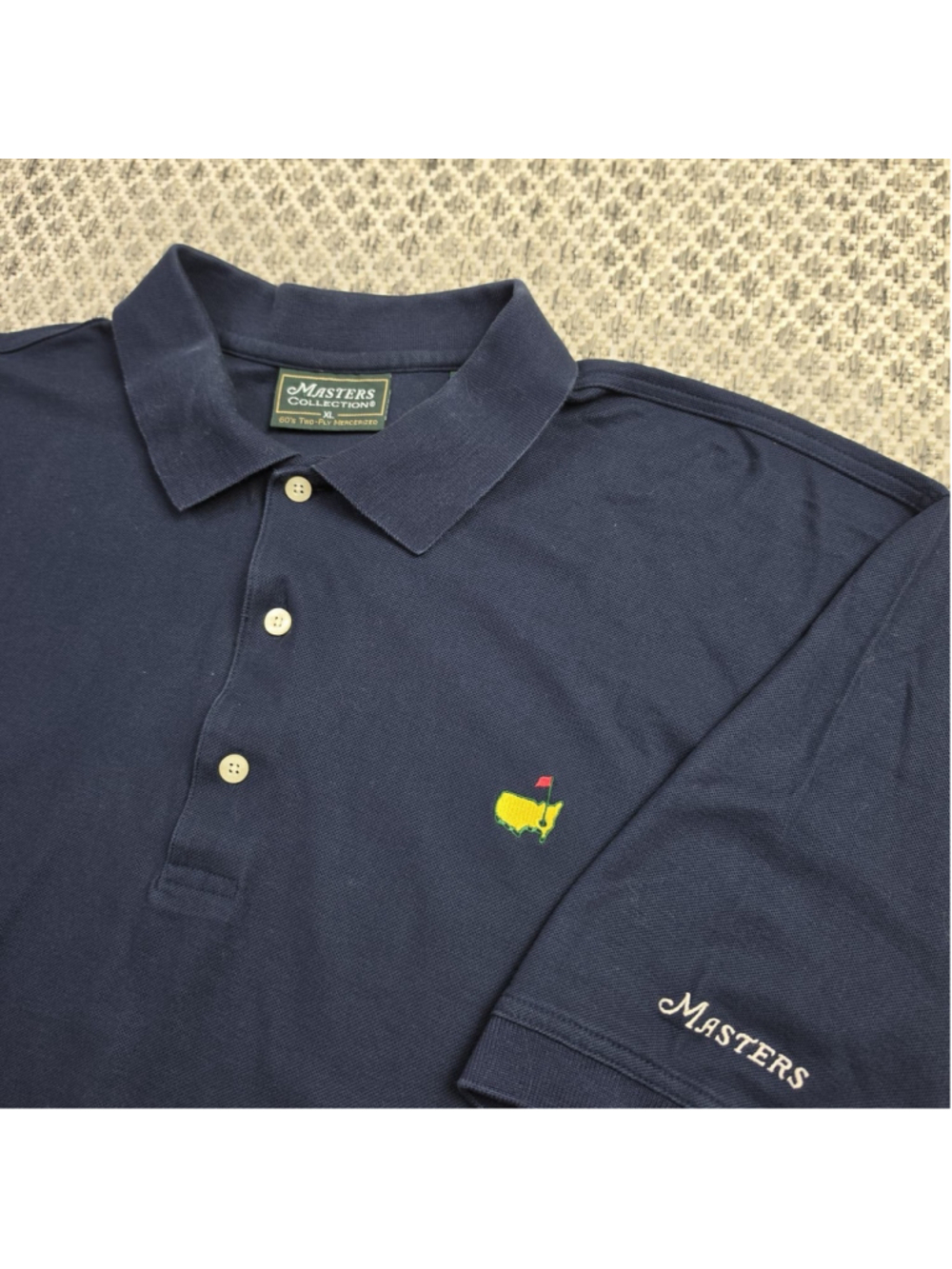 Masters Collection Polo Shirt XL Navy Augusta National Golf Tournament Vintage